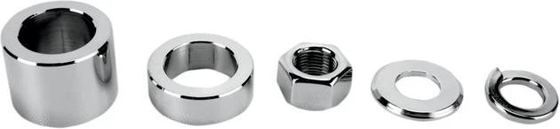 Kit de espaciador/tuerca de eje delantero cromado #2387-5 Harley Davidson FatBoy Foto 1 de 1