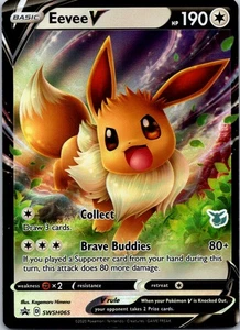 Black Star Promo Eevee V SWSH065 Promo SWSH: Sword & Shield Promo Cards - Picture 1 of 2