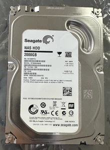 Seagate NAS (ST2000VN000) 2TB SATA 3.5" Hard Drive TESTED 100% - Afbeelding 1 van 1