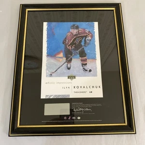 2002/03 UD Artistic Impression Hockey signiert Ilya Kovalchuk Auto gerahmt 14x17 - Bild 1 von 13