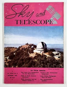 1966 Dec SKY & TELESCOPE Lick Observatory FOLD OUT 4-page LUNAR ORBITER PHOTOS - Picture 1 of 9