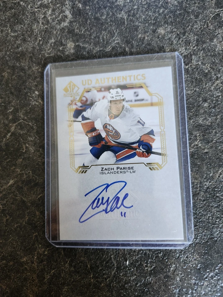 2021-22 SP Authentic UD Authentics Auto Zach Parise Card# UDA-ZP - Image 1 of 2
