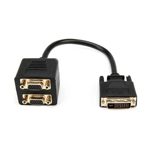 VGA to VGA Splitter Cable - M/F Dual Monitor Video Cable Splitter - Picture 1 of 10