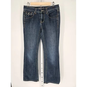 Inc Denim Women's Blue Pockets Mid Rise Belt Loop Straight Leg Jeans Size 6 - Picture 1 of 5