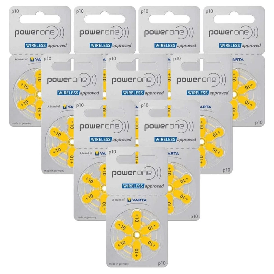 power one p10 1,45V Zink-Luft-Hörgerätebatterie - 6er Blister