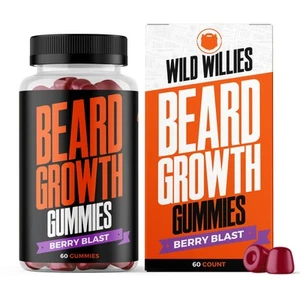 Wild Willies 60 GOMITAS PARA CRECER BARBA Berry Blast VITAMINAS para SER MÁS GRUESO Y LLENO - Imagen 1 de 12