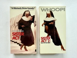 Sister Act 1 & 2 (VHS Bundle) Pre-owned Whoopi Goldberg Comedy Movies - Imagen 1 de 4