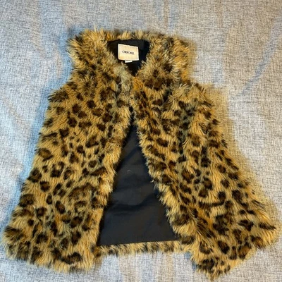 Colete feminino tamanho SPCherokee pele sintética chita leopardo estampa animal outono inverno  - Imagem 1 de 4