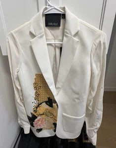 NWT Carlisle Goldfinch Woman’s Bird Blazer Size 2 - Picture 1 of 5