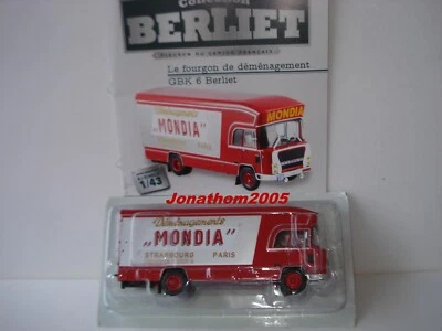 Collection Berliet N°40 Gbk 6 Van Pelpel - Removals Mondia to the / Of 1 /43° - Image 1 of 2