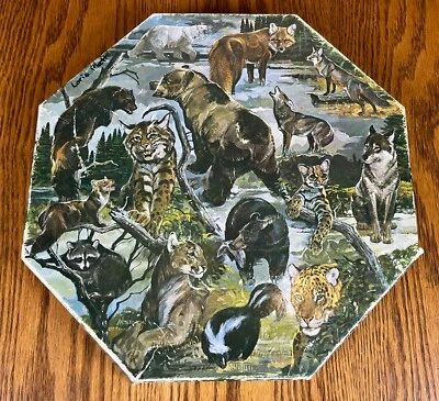 Vintage Springbok Okta Puzzle Carnivorous Animals - PZL8028 - 1971 COMPLETE READ - Image 1 of 4