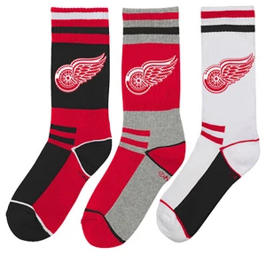 Outerstuff NHL Youth (5Y-7Y) Detroit Red Wings 3-Pack Socks - Picture 1 of 5