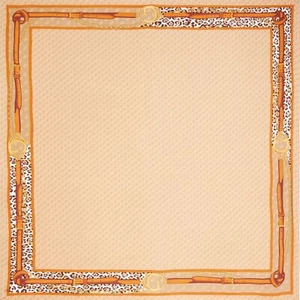 GUESS Noelle Kefiah Scarf 130X130 paño Latte logo marrón claro nuevo - Imagen 1 de 2