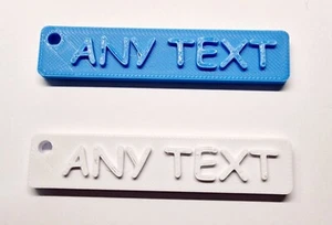 3D Personalised Keyring Keychain Name Fob tag Handmade One Color - Picture 1 of 6