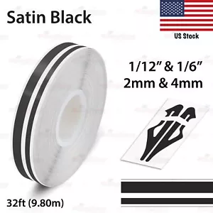 1/2" 12mm Vinyl Pinstriping PinStripe Styling Double Line Sticker SATIN BLACK - Bild 1 von 12