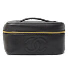 Chanel Bag Women S Caviar Skin Vanity Bag Makeup Pouch Cosmetic Pouch Black Ch