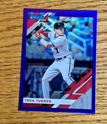 TREA TURNER 2019 Panini Donruss #141 Holo Purple - Image 1 of 2