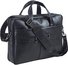 Men Business Travel Briefcase Leather Handmade Messenger Bags Laptop Bag