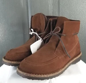 NEU BIRKENSTOCK BAKKI STIEFEL DAMEN 7 HERREN 5 ESPRESSO BRAUN VELOURSLEDER LAMMFELL GEFÜTTERT - Bild 1 von 17