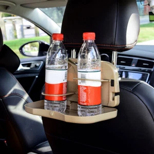 Folding Car Food Drink Brackets Back Rear Seats Table Tray Phone Holder Storage - Picture 1 of 12