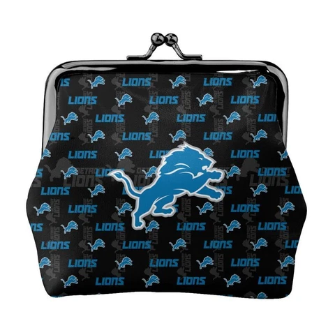Detroit Lions Fans Mini Coin Purse Change Purse Coin Bag Women's Wallet Cover