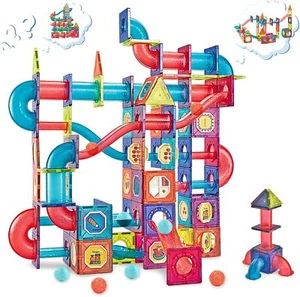 105CS Magnetic Blocks Marble Run STEM Toy 3D Construction Puzzle For Kids Age 3+ - Picture 1 of 8