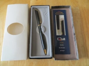 Quill Ballpoint Pen, Black With Gold Trim, Black - Picture 1 of 5