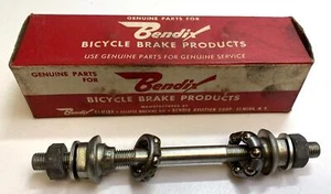 NOS antique bicycle BENDIX Front AXLE Set in BOX Elmira, NY - Picture 1 of 4