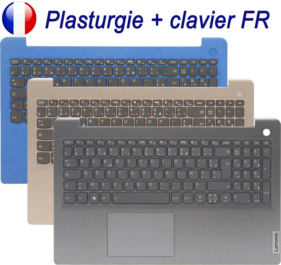 Plasturgie + Clavier Français AZERTY pour LENOVO IdeaPad 3-15ITL6 / ADA6 / ALC6 - Photo 1/1