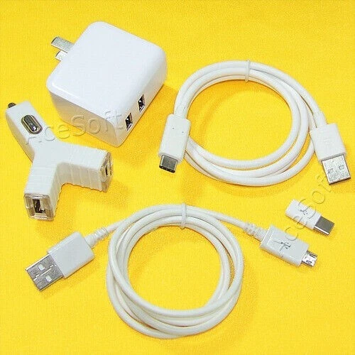 External Dual USB Power Adapter Humanoid Car Charger 2x Cable for LG V30+ LS998 - Image 1 of 1