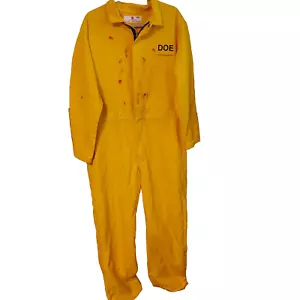Tuta DOE industriale gialla made in USA Adolphe Lafont Halloween vernice rossa - Foto 1 di 4