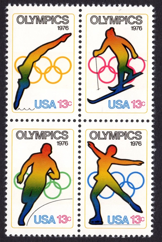 Scott #1698a (1695-98) Winter Olympics 1976 Block of 4 Stamps - MNH - Image 1 of 1