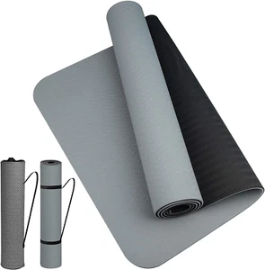 Tappetino Yoga in TPE Ecologico, , Tappeto Allenamento Antiscivolo Doppia Faccia - Foto 1 di 12
