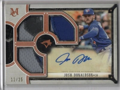 2018 Topps Museum Collection Josh Donaldson Auto Patch 12/25 Toronto Blue Jays - Image 1 of 2
