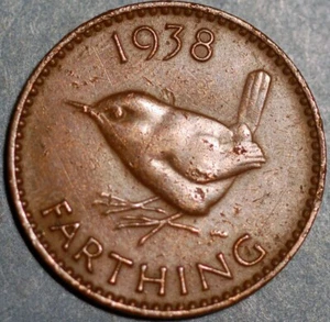 Great Britain Farthing 1938 George V KM# 843 - Picture 1 of 2