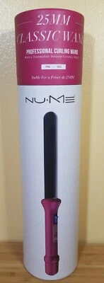 NuMe 25mm 1” Inch Classic Professional Curling Wand Iron Drybar Ceramic Pink New - Image 1 of 4