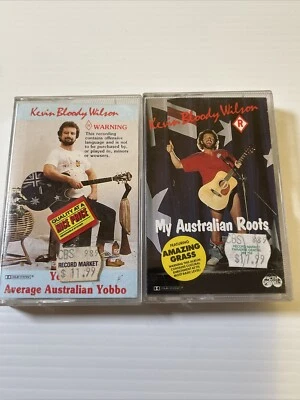 2X KEVIN BLOODY WILSON - 'My Australian Roots/Average Yobbo' Cassette Tape Album - Image 1 of 4