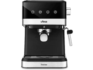 Cafetera express - Ufesa Treviso, 20 bar, 1050 W, 2 tazas de café, Negro - Imagen 1 de 5