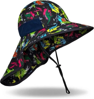 Sombrero para el sol de ala ancha para niños - UPF 50+ protección UV con correa ajustable para la barbilla Foto 1 de 4