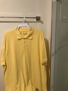 Cutter & Buck yellow cotton short sleeve polo golf  Shirt 2XB NEW - Picture 1 of 2