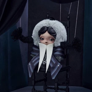 Pop Mart SKULLPANDA Wednesday Plush Nevermore Academy Uniform Version Originale - Foto 1 di 8