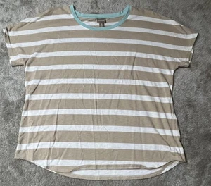Top Chicos Rayas Manga Corta Talla 3 Beige Blanco Aqua Cap Manga Náutica US XL - Imagen 1 de 6