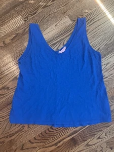 Lilly Pulitzer Blue Cotton Tank Top - Size XL - Picture 1 of 7