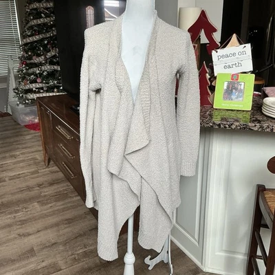 Cárdigan envolvente UGG Phoebe acogedor suave tejido drapeado chal suéter beige pequeño Foto 1 de 4