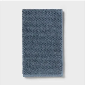 Threshold Luxe Textured Dot Hand Towel 12 Pcs Set Blue 16 x 27 Jacquard Cotton - Picture 1 of 6