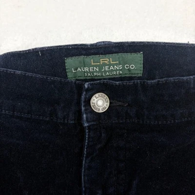 Pantalones de mujer LAUREN RALPH LAUREN azul marino pana pierna recta 16W 37x29,5 de colección Foto 1 de 4