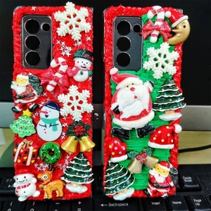 For Galaxy Z Fold 7 6/Z Fold 4/Z Fold 6 5 Case Bling Cartoon Xmas Halloween Case - Picture 1 of 27