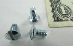 Lot 100 #6-32  x .238" Length Oval Head Slotted Screws Outlet Cover Switch Plate - Picture 1 of 9