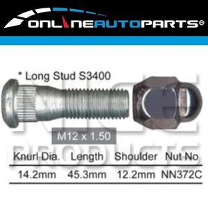 Wheel Studs & Nuts Set of 6 for Toyota Landcruiser HZJ70 HZJ73 HZJ75 HZJ80 90-99 - Picture 1 of 1
