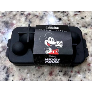Disney Mickey Mouse Silicone Ice Black Mold Tray Sphere Cube  New Gift - Picture 1 of 3